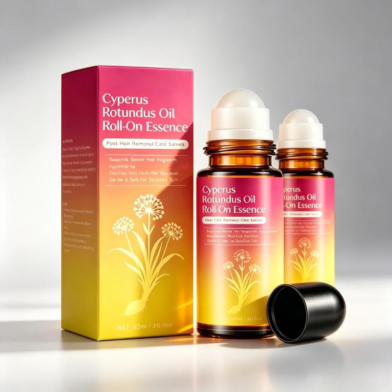 Cyperus Rotundus Oil Roll-On Essence (60ml) – Botanical Post-Shave & Post-Wax Soothing Serum